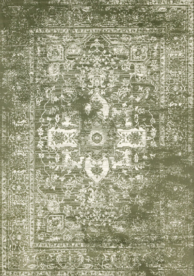 Florence Green White Elegant Classic Rug, 6'7" x 9'6" Indoor Area Rug | Tapis Florence vert et blanc elegant et classique, 6'7" x 9'6"