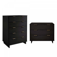 Granville Modern 2-Piece Dresser Set in Black 