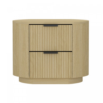 Olivia Modern 27" Nightstand in Natural Oak (2-Drawer) | Table de nuit moderne Olivia 27" en chene naturel (2 tiroirs)