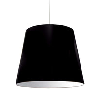 Dainolite Oversized Drum 1 Light Pendant Large Black/Silver Shade Lamp