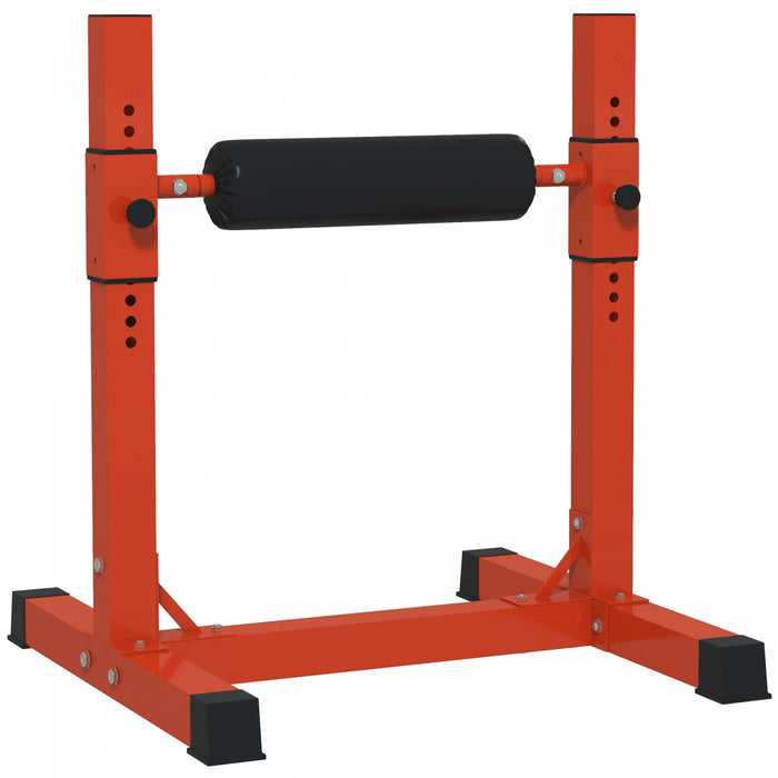 Soozier Bulgarian Split Squat Stand, 12-level Leg Training Machine, Red