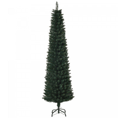 Homcom 6ft Artificial Pencil Christmas Tree With 380 Branch Tips|Homcom Arbre De Noel Artificiel De 6 Pieds 380 Pointes De Branche