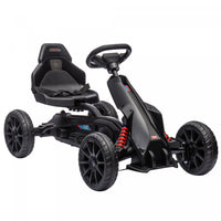 Aosom Go Kart For Kids, Pedal Car With Adjustable Seat, Forward, Backward, Handbrake, Shock Absorpti
