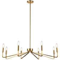 Dainolite Clayton 8 Light Chandelier Aged Brass Lamp