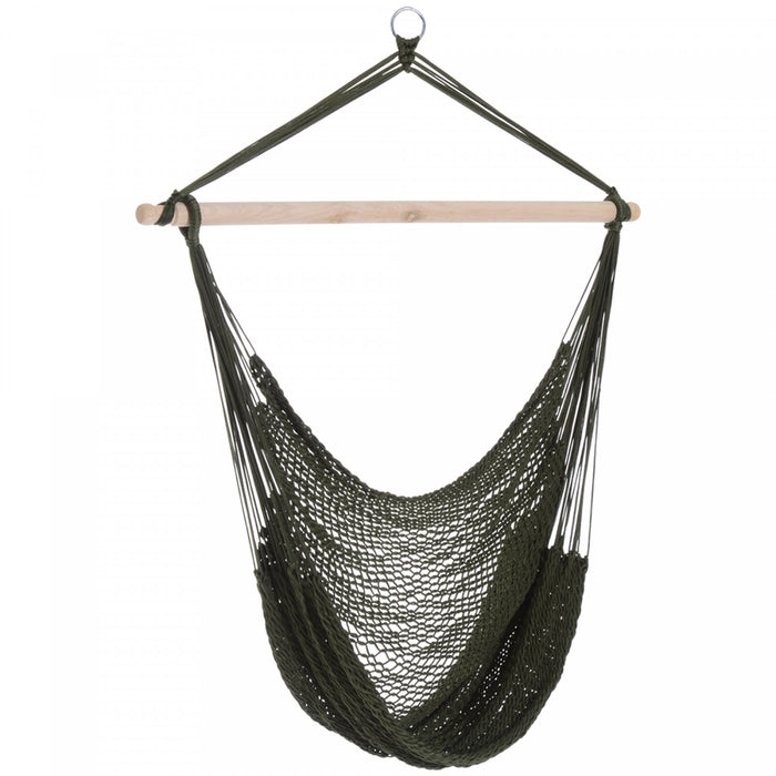 Outsunny Portable Hammock Chair, Hanging Woven Hammock Swing Chair Sleeping Bed For Outdoor Garden Yard Camping, Army Green