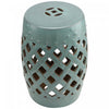 Outsunny 13\" x 18\" Outdoor Ceramic Garden Stool, Blue