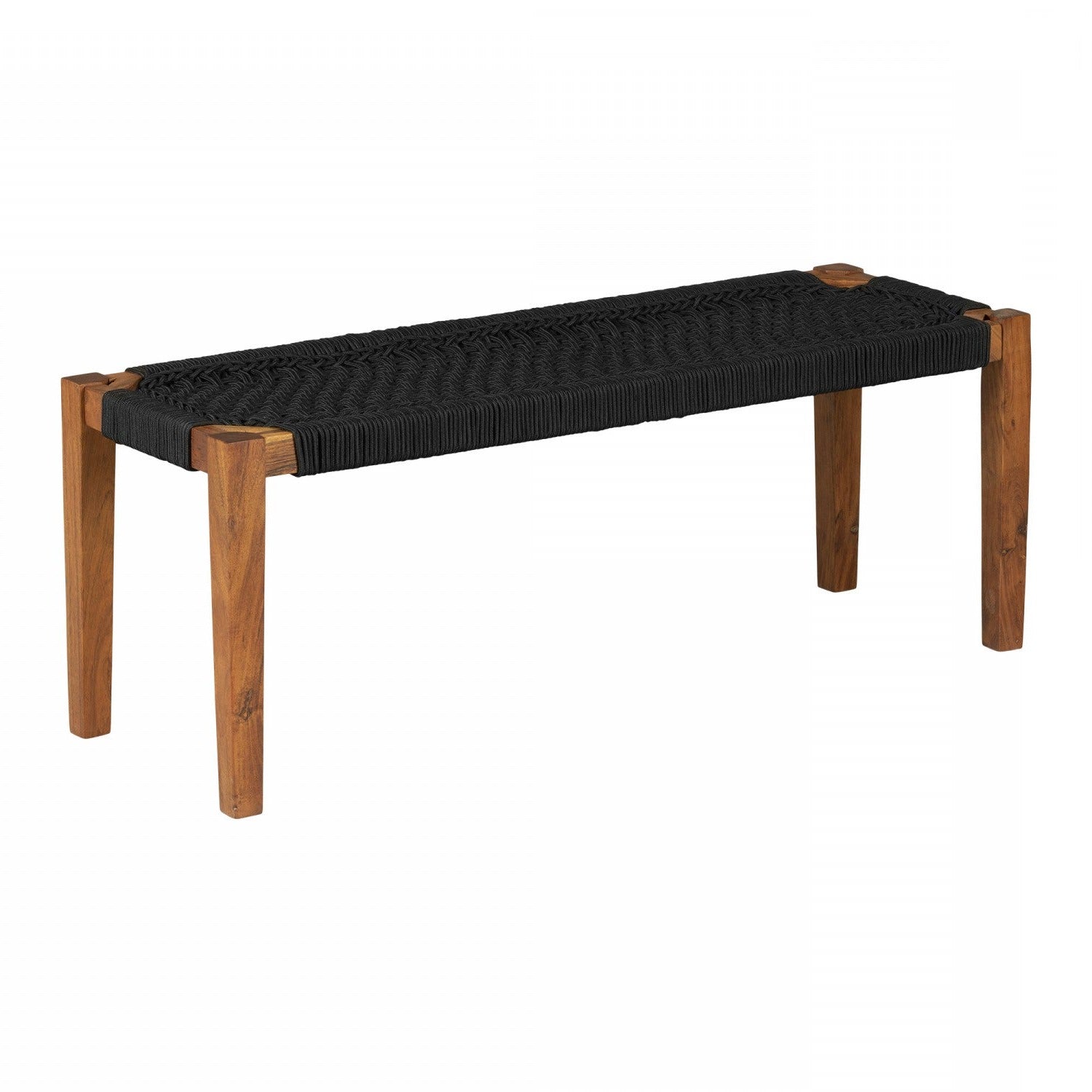 Agave Rope Bench - Black/Natural - The Brick