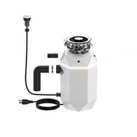 BrightDIAMOND 1HP Quietest Waste Disposer, LED Cabinet Light, Corded & Air Switch, MoonStone - WDD100TA2MS Food Disposer 