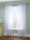 Habitat Voile White Rod Pocket Curtain Panel Pairs - 56 x 84