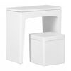 Dalya Patio Multifunctional Desk and Bench Set - White