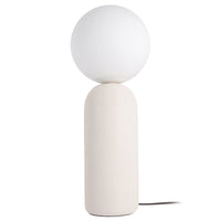 Dainolite Toria 1 Light Table Lamp Matte White White Glass