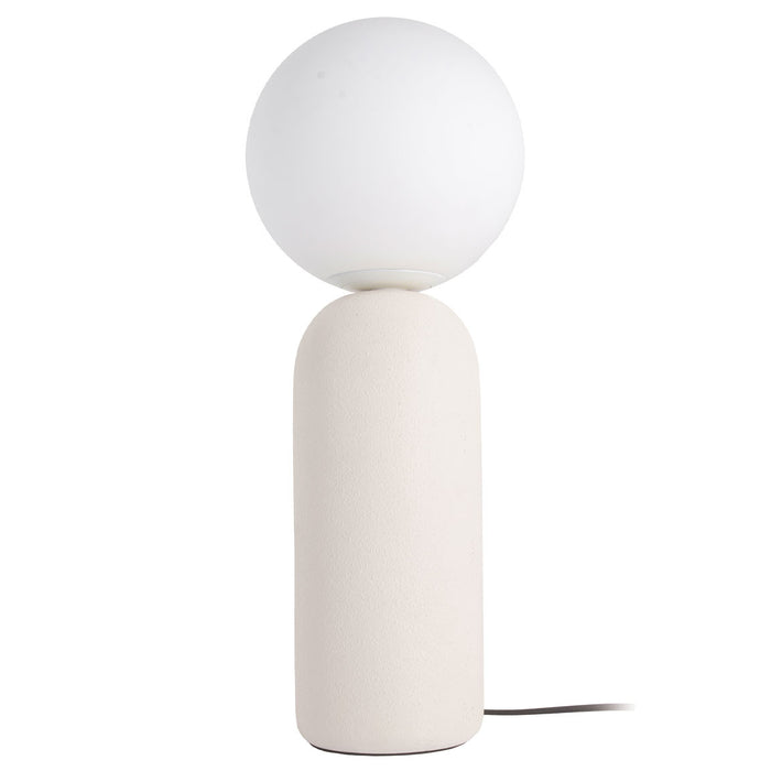 Dainolite Toria 1 Light Table Lamp Matte White White Glass