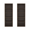 Rivington Modern 28\" Open Bookcase in Dark Walnut - Set of 2
