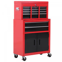 Homcom 6-drawer Detachable Tool Chest With Wheels