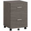 Vinsetto Mobile File Cabinet, 2-Drawer Filing Cabinet with Wheels, Grey