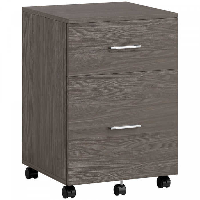 Vinsetto Mobile File Cabinet, 2-Drawer Filing Cabinet with Wheels, Grey