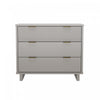 Elara Contemporary 38\" Solid Wood Dresser in Light Gray (3-Drawer)