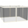 Outsunny 10' X 12' Gazebo Replacement Mosquito Netting, White
