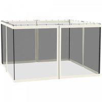 Outsunny 10' X 12' Gazebo Replacement Mosquito Netting, White