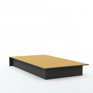 Libra Platform Twin Bed - Pure Black