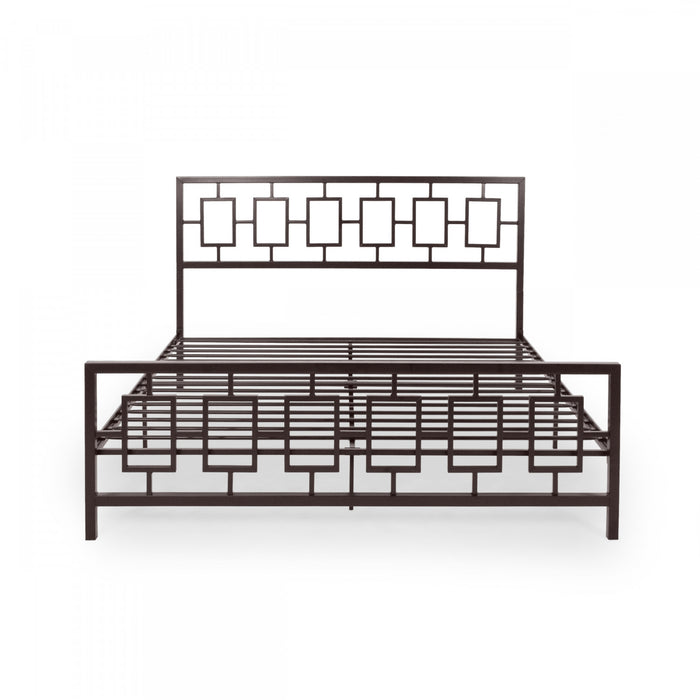 Henry Metal Bed Frame With Vintage Headboard,king Size,copper King Bed