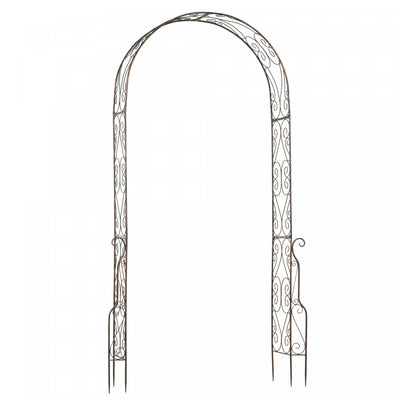 Outsunny 7.5ft Garden Metal Arch Outdoor Walkway Arbor For Decorative Climbing Vine Plants Patio Law|Outsunny Arche De Jardin En Metal De 2,1 M Tonnelle De Passerelle Exterieure Pour Plantes De Vigne G