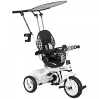 Qaba Kids Tricycle, 6 In 1 Push Bike Stroller With Removable Handlebar, Safety Fence And 5-point Har