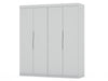 Mulberry Contemporary Modern 2-Piece Wardrobe Closet in White