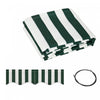 Outsunny 10' X 8' Retractable Awning Fabric Replacement Outdoor Sunshade Canopy Awning Cover, Uv Protection, Green And White