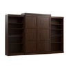 Bestar Pur Queen Murphy Bed with Two Storage Units 136-Inch Wall Bed