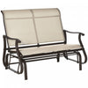Outsunny 2-person Outdoor Glider Chair For Outdoor, Backyard, Khaki