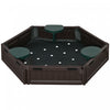 Kids Outdoor Sandbox, With Waterproof Oxford Canopy, Bottom Fabric Liner, Children Playset For 3-12 Years Old, Backyard, Brown