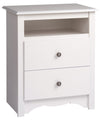 Monterey Tall 2-Drawer Nightstand - White