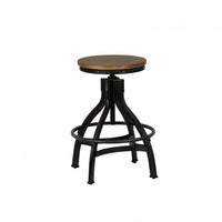 Hawkford Brown Adjustable Height Backless Barstool - Set of 2