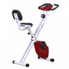 Soozier Foldable Exercise Bike With 8 Levels Of Magnetic Resistance, Indoor Stationary Bike, X Bike, Lcd Monitor, For Cardio Workout, Red
