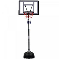 Soozier 5-7FT Basketball Stand and Hoop Backboard Adjustable w/ Wheels