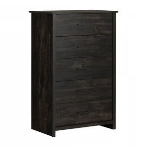 Fernley 5-Drawer Chest - Rubbed Black