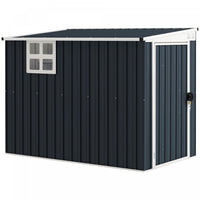 Outsunny 4' X 8' Metal Tool Shed, Outdoor Shed With Window And 2 Vents