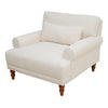 Aurelia Elegant Circular Armrest Chair with Ergonomic Lumbar Support, Beige