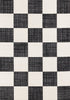 Covington Black White Checkered Pattern Rug, 6'7" x 9'10" Indoor Area Rug | Tapis Covington a Carreaux Noir et Blanc, 6'7" x 9'10"