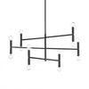 Dainolite Ava 12 Light Chandelier Medium Matte Black Lamp