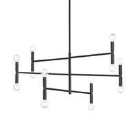 Dainolite Ava 12 Light Chandelier Medium Matte Black Lamp