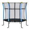 Soozier 63\" Kids Trampoline Mini Indoor/outdoor Bouncer Jumper With Enclosure Net Elastic Thick Padded Pole Gift For Child Toddler Age 3-10 Years Old Blue