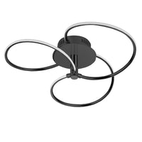 Dainolite Romy LED Semiflush Mount 24w Matte Black White Silicone Diffuser Lamp