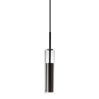 Dainolite Luna LED Pendant 6w Black Finish Clear Glass Lamp