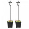 Outsunny 63\" Solar Lamp Post Lights 2 Pack, Solar Light Posts, Black