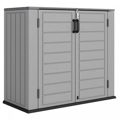 Outsunny 33 Cu.ft Outdoor Storage Shed, Waterproof Storage Cabinet, Grey