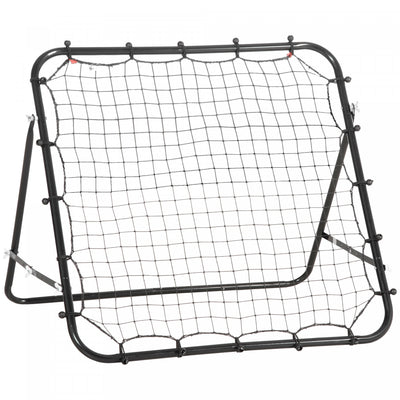 Homcom Rebounder Net Football Training Aid Kickback Target Play Black