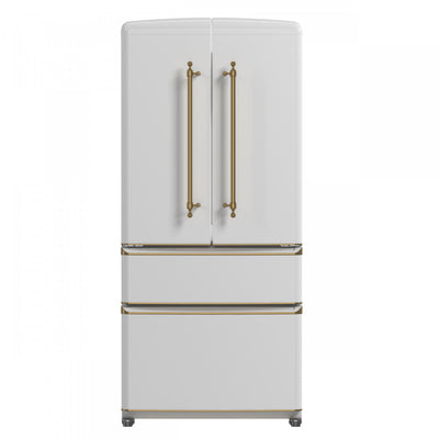 Forno Luigi 33 Inch White French Door Refrigerator, 18 cu.ft. - FFFFD1791-33WHT | Refrigerateur Luigi de 33 po a portes francaises, blanc, 18 pi³ - FFFFD1791-33WHT