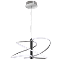 Dainolite Romy LED Pendant 36w Polished Chrome White Silicone Diffuser Lamp